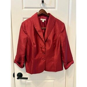 Red Coldwater Creek Blazer New NWT Petite 14